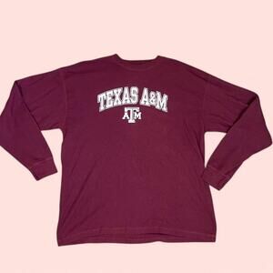 Vintage Texas A&M Men’s 2XL‎ Maroon Long Sleeve Thermal Waffle Knit Aggies
